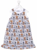 Moschino Kids robe à imprimé monogrammé - Blanc