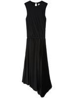 Jil Sander asymmetric pleated sleeveless dress - Noir