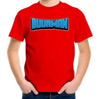 Verkleed t-shirt voor kinderen - buurman - rood - carnaval/feestkleding - thumbnail