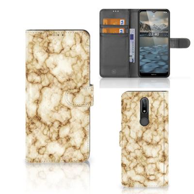 Nokia 2.4 | Bookcase | Marmer Goud