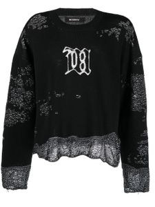 MISBHV pull en maille intarsia à manches longues - Noir