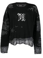 MISBHV pull en maille intarsia à manches longues - Noir - thumbnail