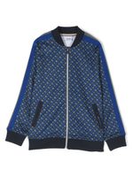 BOSS Kidswear veste bomber à motif monogrammé - Bleu - thumbnail