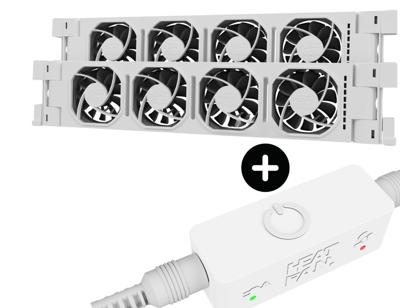 Heatfan 4 - radiatorventilator duo - wit + touch sensor