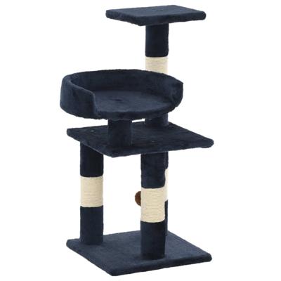 VidaXL Kattenkrabpaal met sisal krabpalen 65 cm blauw