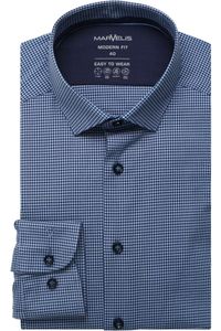 Marvelis Modern Fit Jersey shirt blauw, Ruit