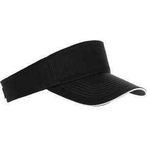 Zonneklep Sunvisor petje voor volwassenen - Zwart - Katoen - klittenbandsluiting