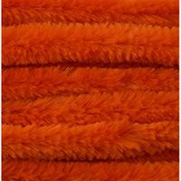 40x Oranje chenille draad 14 mm x 50 cm - thumbnail