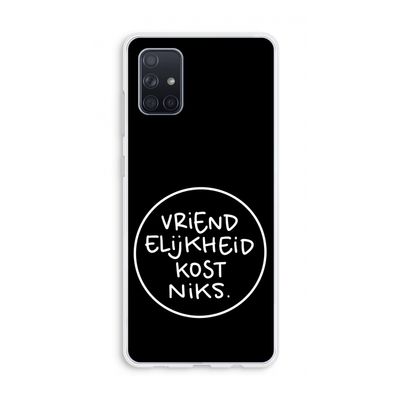 Vriendelijkheid: Galaxy A71 Transparant Hoesje