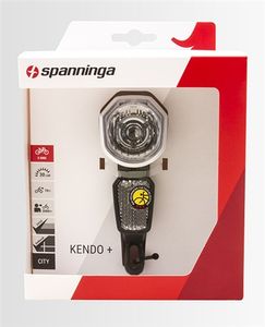 Spanninga koplamp kendo xe e-bike 6-36vdc zwart op blister