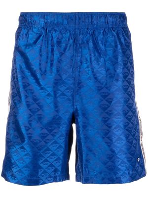 Diesel short de sport à logo brodé - Bleu
