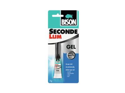 Bison secondelijm gel 3g tube kaart