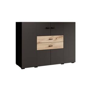 Meubella Dressoir Charo - Zwart - 121 cm