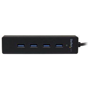 StarTech.com 4-poorts draagbare SuperSpeed USB 3.0-hub met geintegreerde kabel