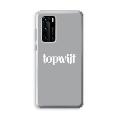 Topwijf Grijs Wit: Huawei P40 Transparant Hoesje
