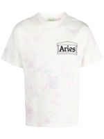 Aries t-shirt à logo imprimé - Blanc