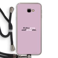 uzelf graag zien: Samsung Galaxy J4 Plus Transparant Hoesje met koord uzelf graag zien: Samsung Galaxy J4 Plus Transparant Hoesje met koord