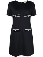 Moncler robe courte à détail de poche - Noir