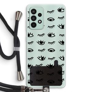 Eye pattern #2: Samsung Galaxy A52s 5G Transparant Hoesje met koord