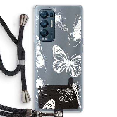 Tiny Bugs: Oppo Find X3 Neo Transparant Hoesje met koord