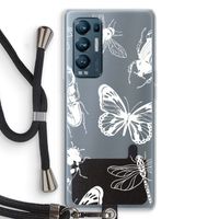 Tiny Bugs: Oppo Find X3 Neo Transparant Hoesje met koord