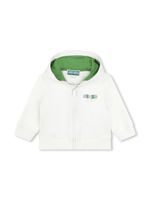 Kenzo Kids cardigan en polaire à logo imprimé - Blanc