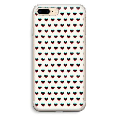 Hartjes: iPhone 7 Plus Transparant Hoesje