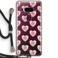 Chicks before dicks: HTC U12+ Transparant Hoesje met koord