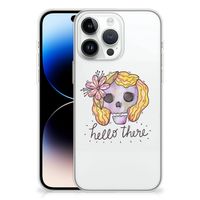 Silicone Back Case iPhone 14 Pro Max Boho Skull - thumbnail