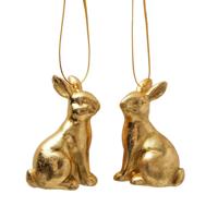 Boltze Home hanger haas goud 4x3x6,5cm