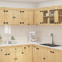 Kast met plank Honing 80 x 80 x 60 cm Massief grenenhout