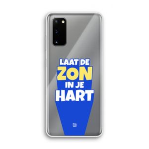 Laat de zon in je hart: Samsung Galaxy S20 Transparant Hoesje