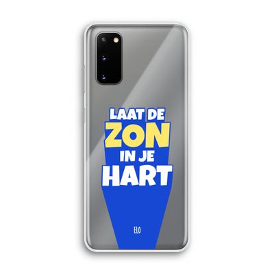 Laat de zon in je hart: Samsung Galaxy S20 Transparant Hoesje