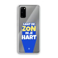 Laat de zon in je hart: Samsung Galaxy S20 Transparant Hoesje