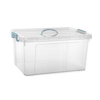 Opslagbox AZUL serie - met deksel - transparant - 54 liter - 60 x 45 x 30 cm - kunststof Opslagbox AZUL serie - met deksel - transparant - 54 liter - 60 x 45 x 30 cm - kunststof