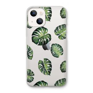Tropische bladeren: iPhone 13 mini Transparant Hoesje