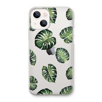 Tropische bladeren: iPhone 13 mini Transparant Hoesje