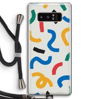 Illustratieve pop 2: Samsung Galaxy Note 8 Transparant Hoesje met koord