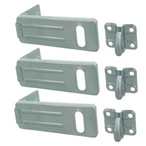 AMIG Overvalsluiting/kistoverval - 3x - voor hangsloten - 118 x 45mm - verzinkt staal