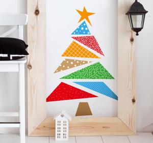 Sticker kerstboom kleuren