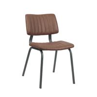 LABEL51 Eetkamerstoel Gusto - Bruin - PU-Leder - Black Frame LABEL51 Eetkamerstoel Gusto - Bruin - PU-Leder - Black Frame