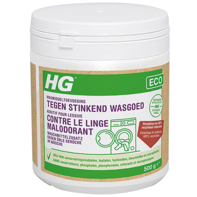 HG eco wasmiddeltoevoeging tegen stinkend wasgoed