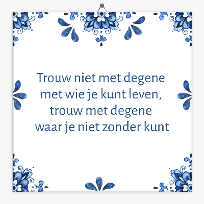 Tegeltje trouwen Tegeltje trouwen