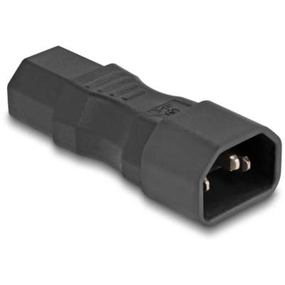 Delock 80467 Stekkeradapter [Apparaatstekker, female C13 10A - Stekker C14] Zwart 1 stuk(s) Bag