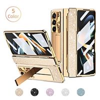 telefoon hoesje Voor Samsung Galaxy Z-vouw 6 Z Fold 5 Z Fold 4 Z Fold 3 Met Magsafe met standaard en schermbeschermer Ondersteuning draadloos opladen PC PU-nahka Lightinthebox - thumbnail