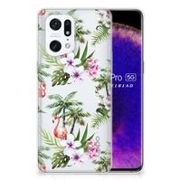 OPPO Find X5 Pro TPU Hoesje Flamingo Palms