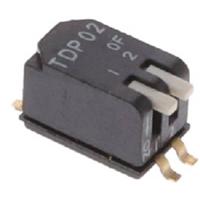C & K Switches TDP02H1SBD1R DIP Switch TDP Series DIP-schakelaar Aantal polen 2 1 stuk(s) Tape on Full reel