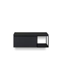 Frozen Badmeubelset 120 cm - Greeplijst in kleur - Zwart Frame - Wastafel Bovenblad Zwart Mat