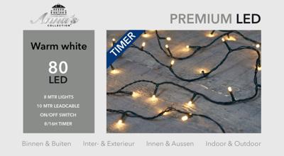 Kerstverlichting buiten 80 lampjes warm wit - Annas collection