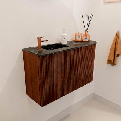 Toiletmeubel Mondiaz Joya Dlux | 71.6 cm | Meubelkleur Ruby | Faye wastafel Lava Wasbak Links | 1 kraangat